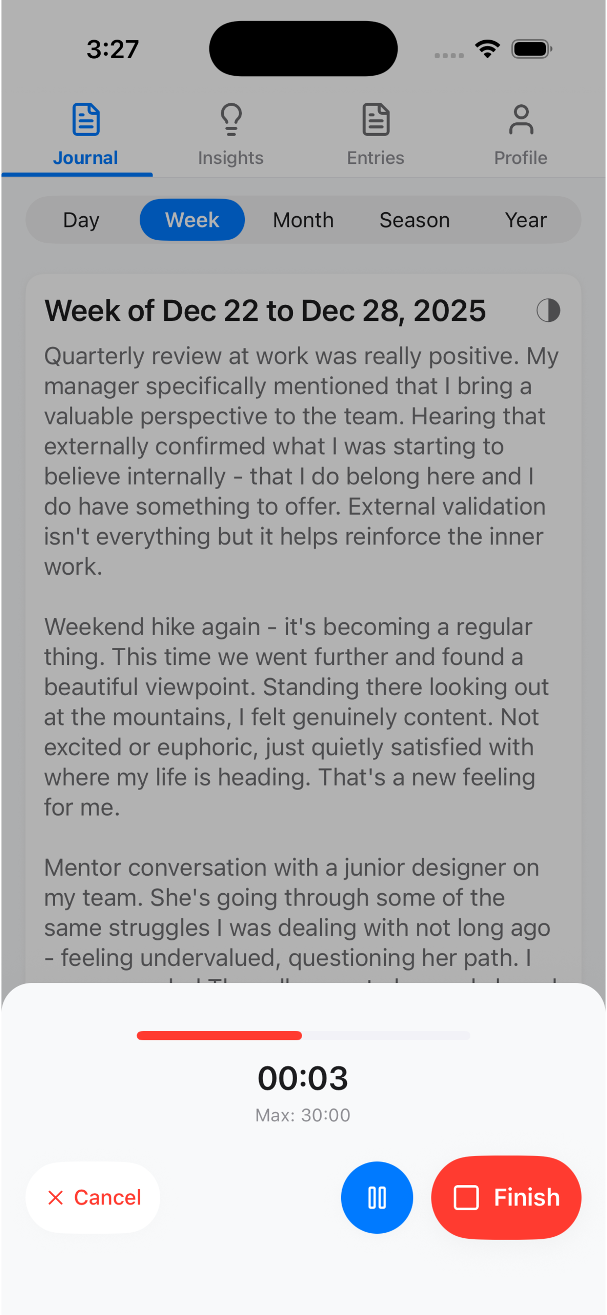 Simple recording interface